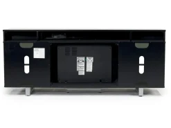 Enterprise Console W/ Fireplace Insert In Black, 72 Inch