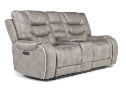 Estilo 2 Power Console Loveseat In Canyon Gray