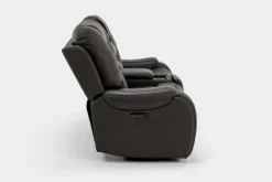 Estilo 2 Power Console Loveseat In Canyon Gray