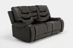 Estilo 2 Power Console Loveseat In Canyon Gray