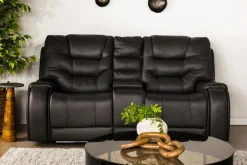 Estilo 2 Power Console Loveseat In Canyon Gray