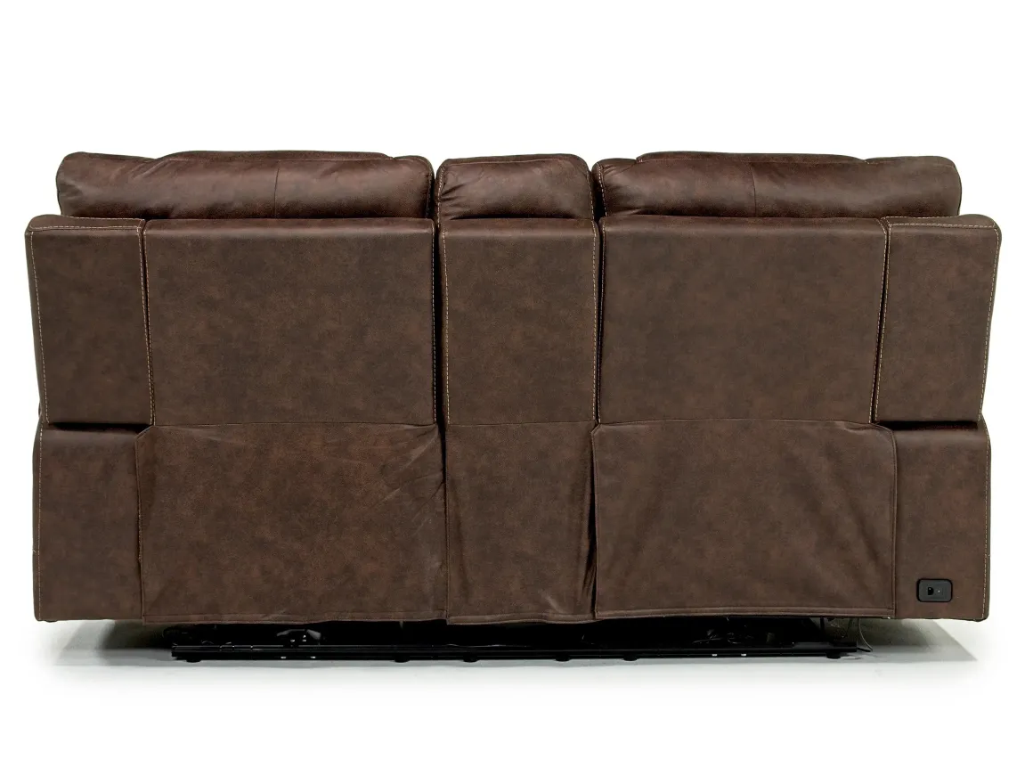 Estilo 2 Power Console Loveseat In Canyon Gray