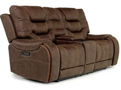 Estilo 2 Power Console Loveseat In Canyon Gray
