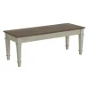 Farmington Dining Bench In Medium Brown/Washed Stone