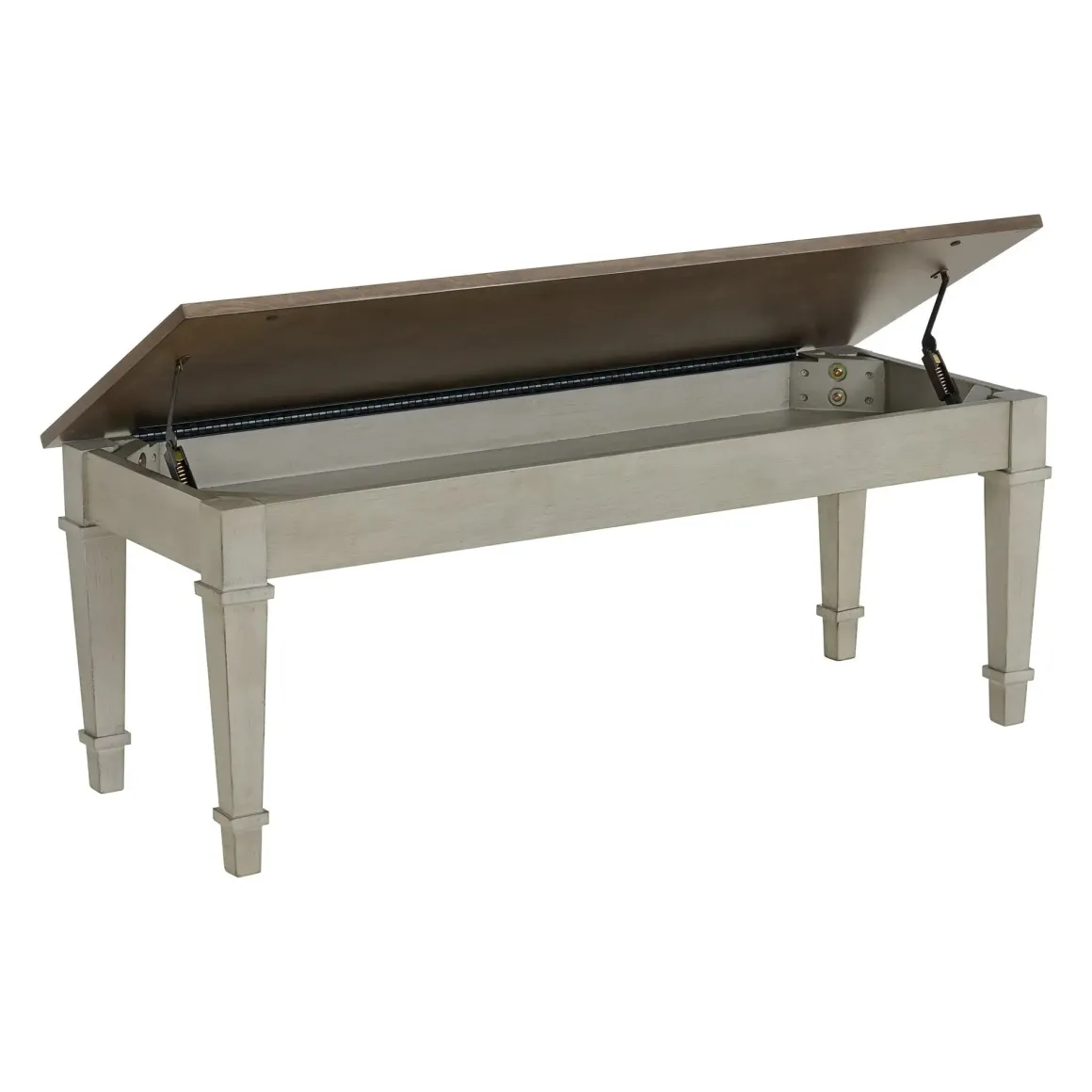 Farmington Dining Bench In Medium Brown/Washed Stone