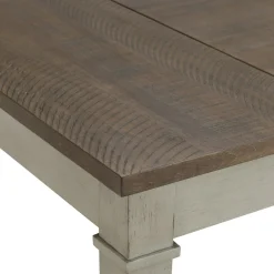 Farmington Dining Table In Medium Brown/Washed Stone