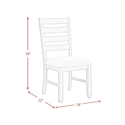 Farmington Side Chair In Medium Brown/Washed Stone, Set Of 2