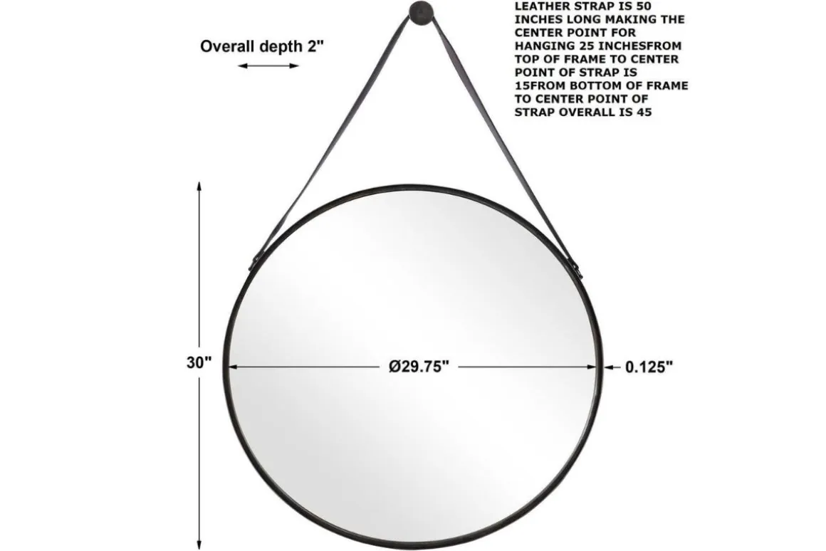 Faux Accent Mirror In Black