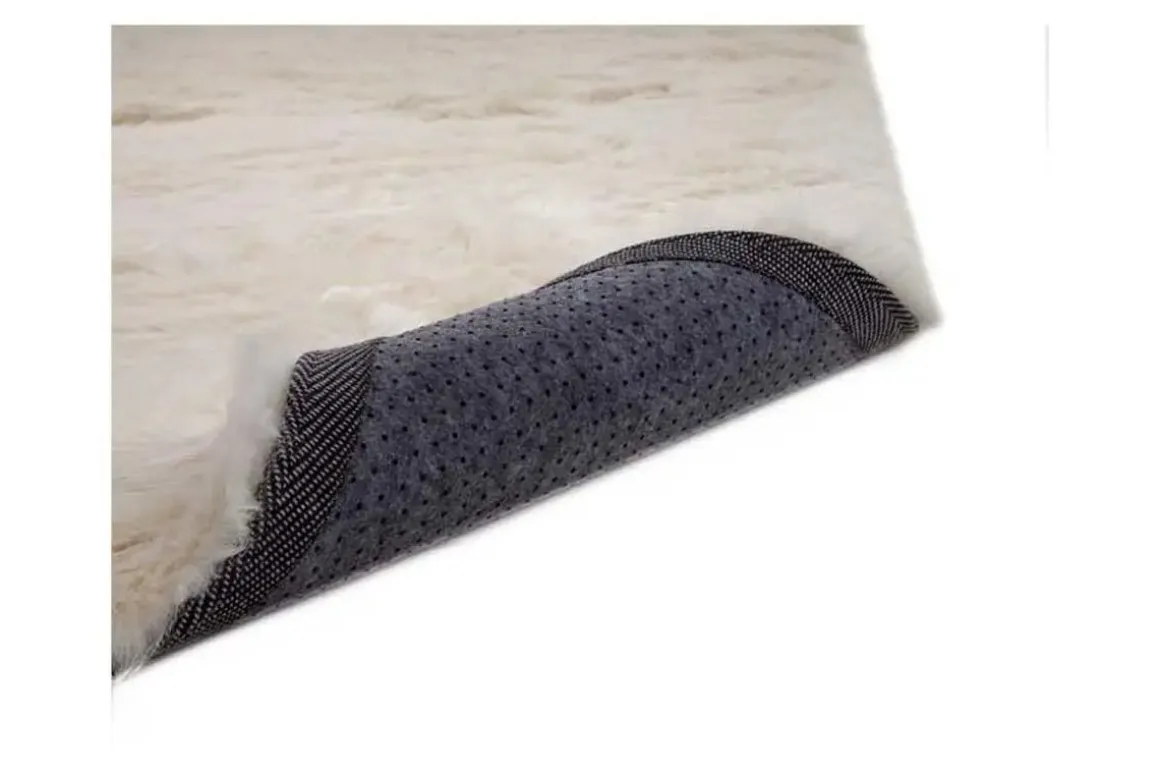 Faux Mink Luxe Rug In Ivory, 5’ X 8’