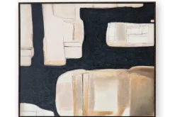 Fexville Abstract Wall Art In Black/Brown/Cream