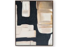 Fexville Abstract Wall Art In Black/Brown/Cream