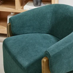 Finley Swivel Chair In Rust