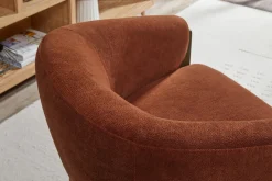 Finley Swivel Chair In Rust