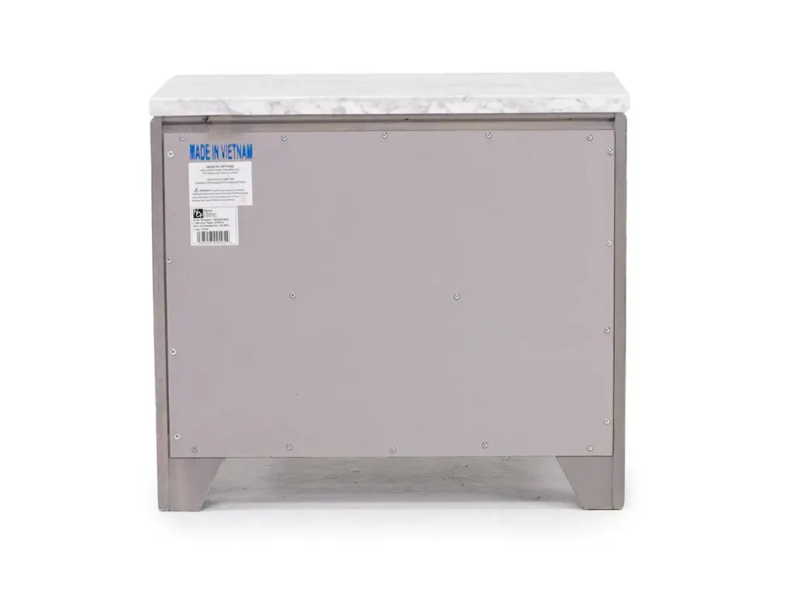 Fiona Nightstand In Mist Gray