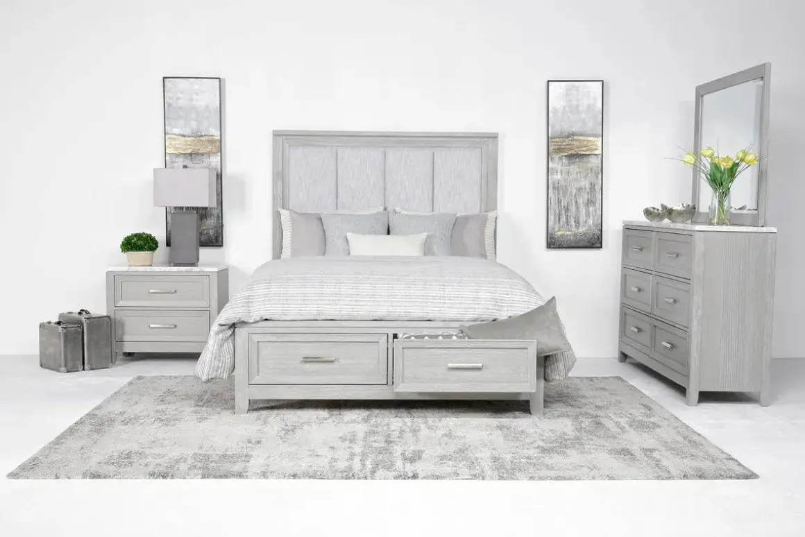 Fiona Nightstand In Mist Gray