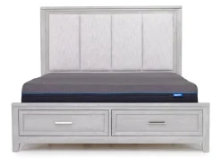 Fiona Storage Bed In Mist Gray, Queen