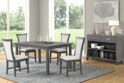 Flair Dining Table & 4 Chairs In Gray
