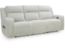 Forest Lake 2 Power Sofa W/ Drop Down Table In Alloy