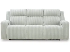 Forest Lake 2 Power Sofa W/ Drop Down Table In Alloy