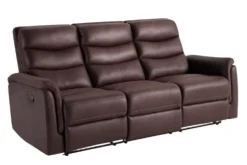 Forte Reclining Sofa & Console Loveseat In Dark Brown
