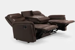 Forte Reclining Sofa In Dark Brown