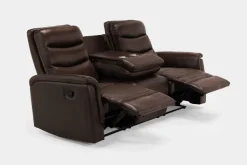 Forte Reclining Sofa In Dark Brown
