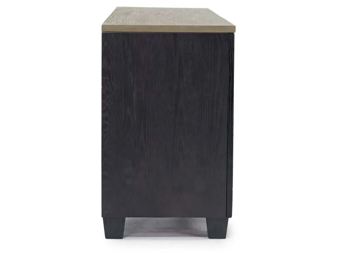 Foyland Fireplace Console In Black/Brown