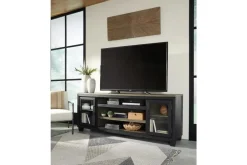 Foyland Media Console In Black/Brown