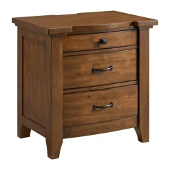 Gage 3 Drawer Nightstand In Chestnut