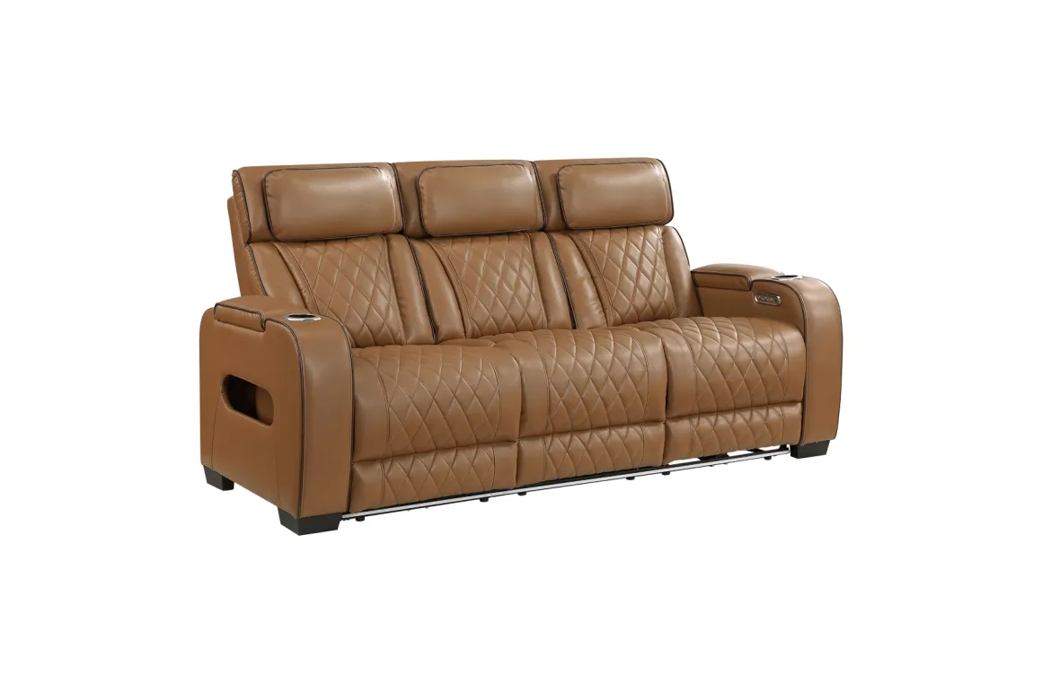 Gallington 2 Power Sofa & Console Loveseat In Brown