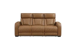 Gallington 2 Power Sofa & Console Loveseat In Brown