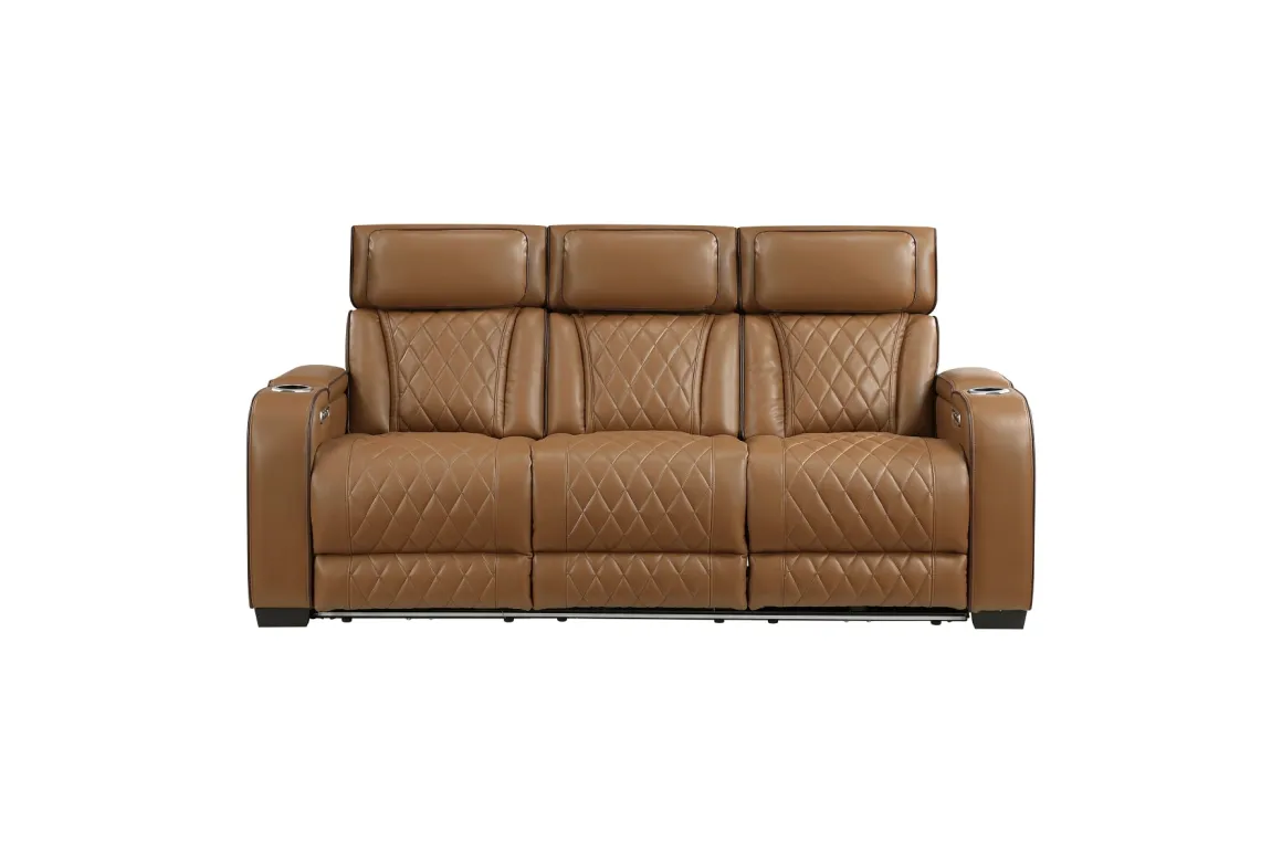 Gallington 2 Power Sofa & Console Loveseat In Brown
