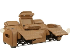 Gallington 2 Power Sofa & Console Loveseat In Brown