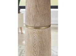 Gasparleigh Floor Lamp In Natural Brown