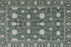 Gatsby Monroe Rug In Green/Cream, 5’ X 7’