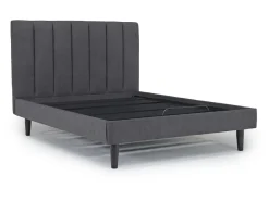 Gavin Upholstered Adjustable Foundation Bed In Charcoal, Full