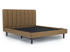 Gavin Upholstered Adjustable Foundation Bed In Charcoal, Full