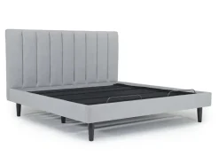 Gavin Upholstered Adjustable Foundation Bed In Charcoal, Full