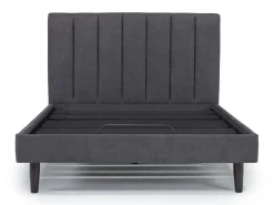 Gavin Upholstered Adjustable Foundation Bed In Charcoal, Full