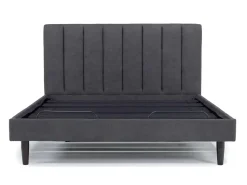 Gavin Upholstered Adjustable Foundation Bed In Charcoal, Full