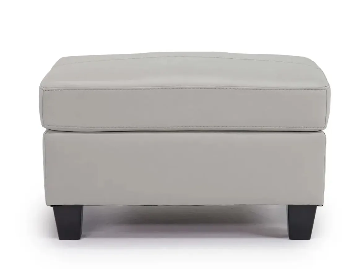 Genoa Ottoman In Coconut Leather