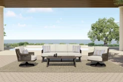 Genova Outdoor Coffee Table In Brown