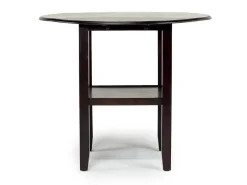 Gia Counter Height Extendable Round Dining Table & 2 Stools In Gray