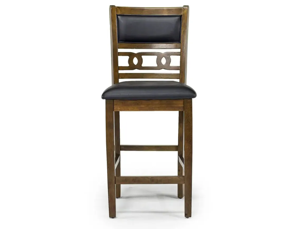 Gia Counter Height Extendable Round Dining Table & 2 Stools In Gray