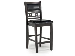 Gia Counter Height Extendable Round Dining Table & 2 Stools In Gray