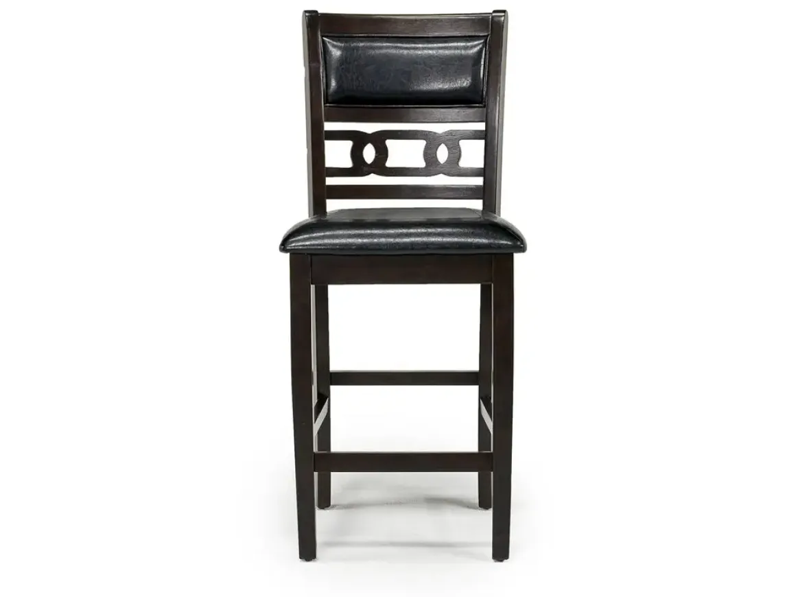 Gia Counter Height Extendable Round Dining Table & 2 Stools In Gray