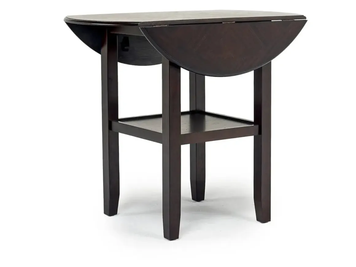 Gia Counter Height Extendable Round Dining Table & 2 Stools In Gray