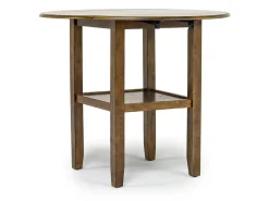 Gia Counter Height Extendable Round Dining Table & 2 Stools In Gray