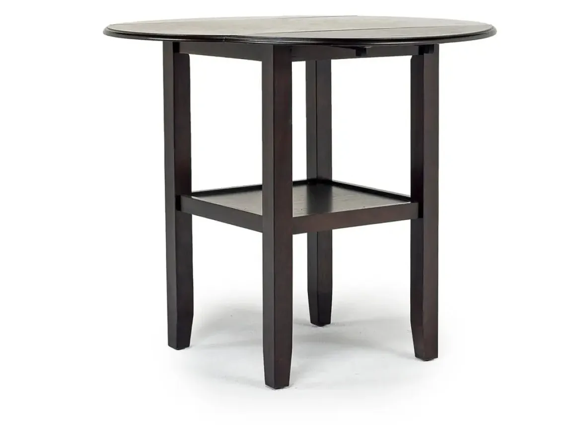 Gia Counter Height Extendable Round Dining Table & 2 Stools In Gray