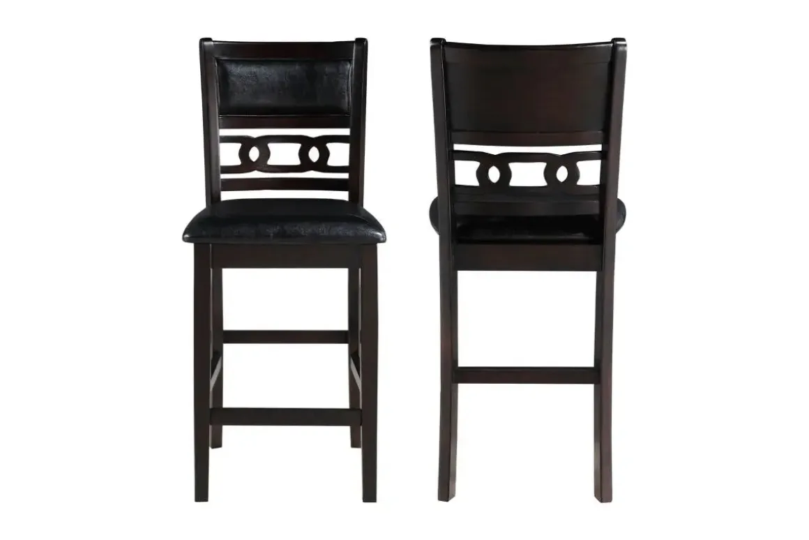 Gia Counter Height Stool In Gray, Set Of 2